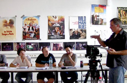 Kodak-Kameramann Randy Tack erklärt Studierenden die Arri-Flex-416-Plus,
 Kodak-Kameramann Randy Tack erklärt Studierenden die Arri-Flex-416-Plus,