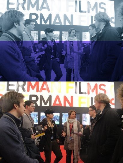 Führung durch den Europäischen Filmmarkt mit Jessica Landt. Foto: Horst Martin