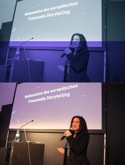Transmedia Storytelling, Vortrag von Prof. Claudia Söller-Eckert, Hochschule Darmstadt_Foto: hFMA